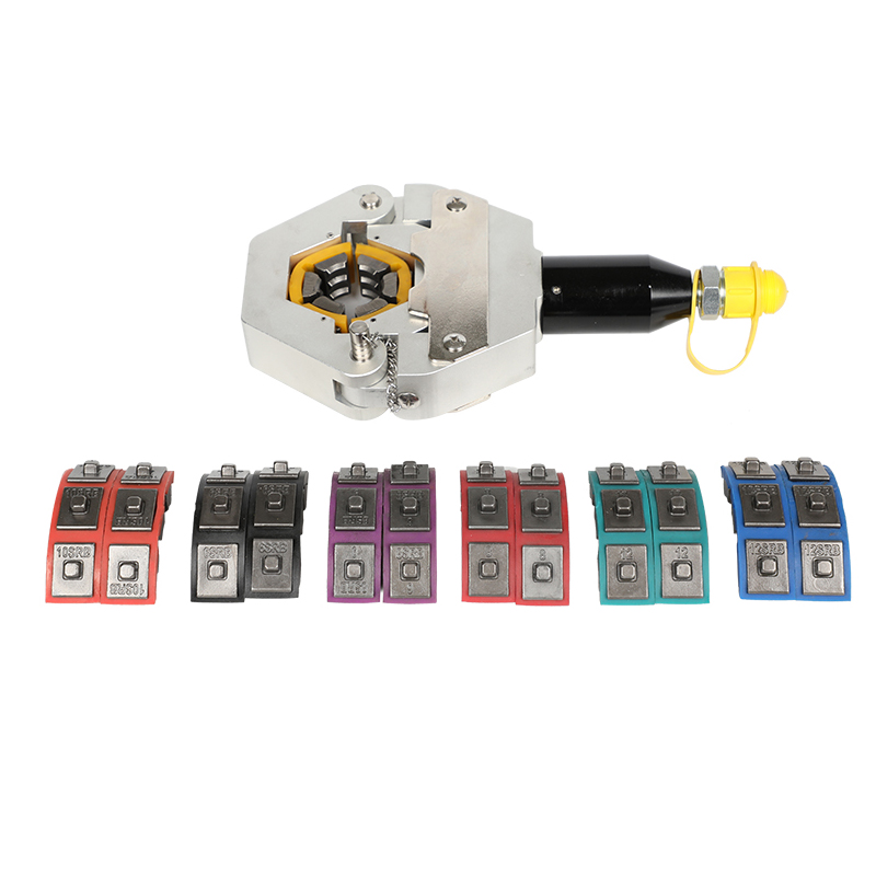 New separable pedal hydraulic hose crimping tool